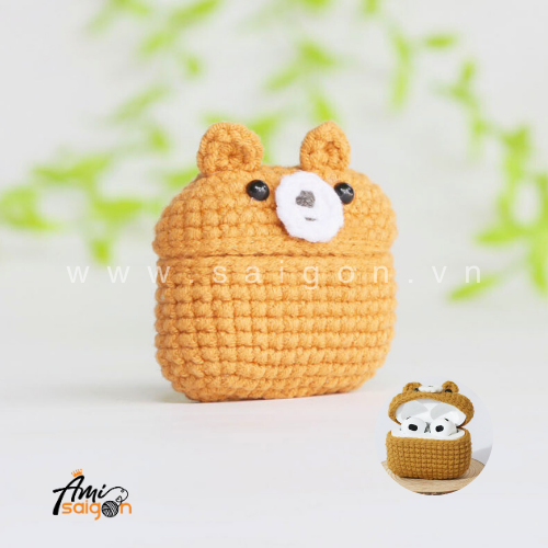 Free amigurumi Bear earphone case crochet pattern