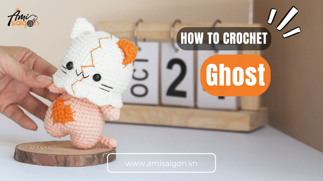 Hello Kitty Cosplay Ghost Halloween free amigurumi crochet pattern