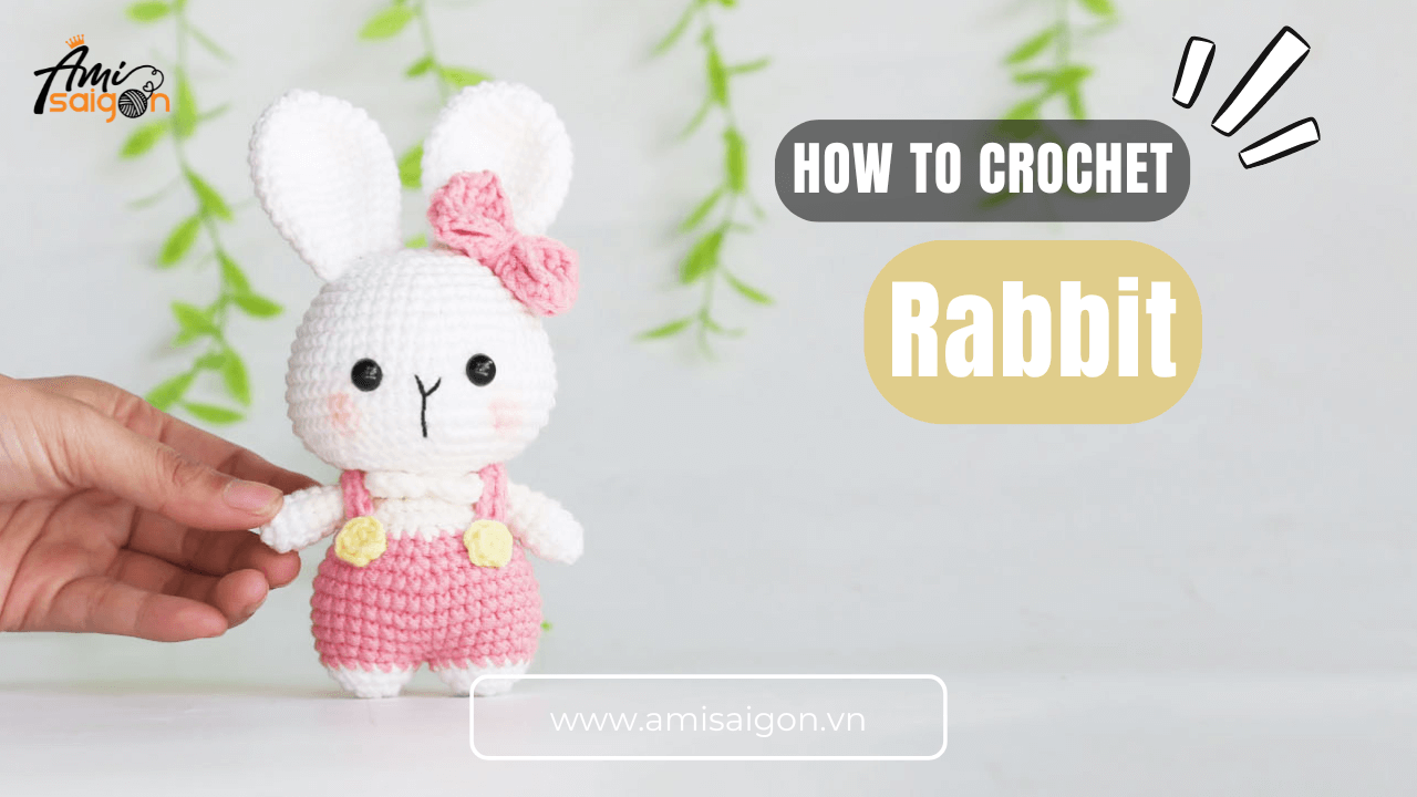 Amigurumi Rabbit with big bow free crochet pattern