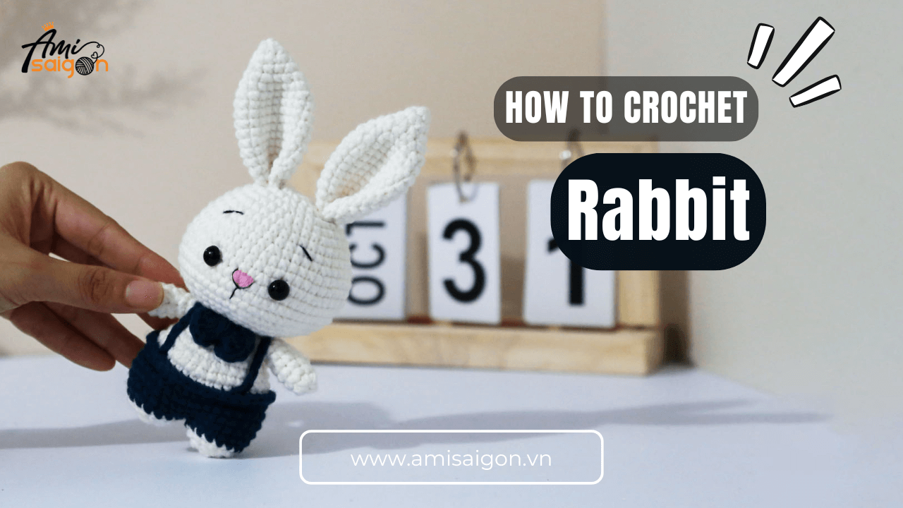 Rabbit with overalls free amigurumi crochet pattern