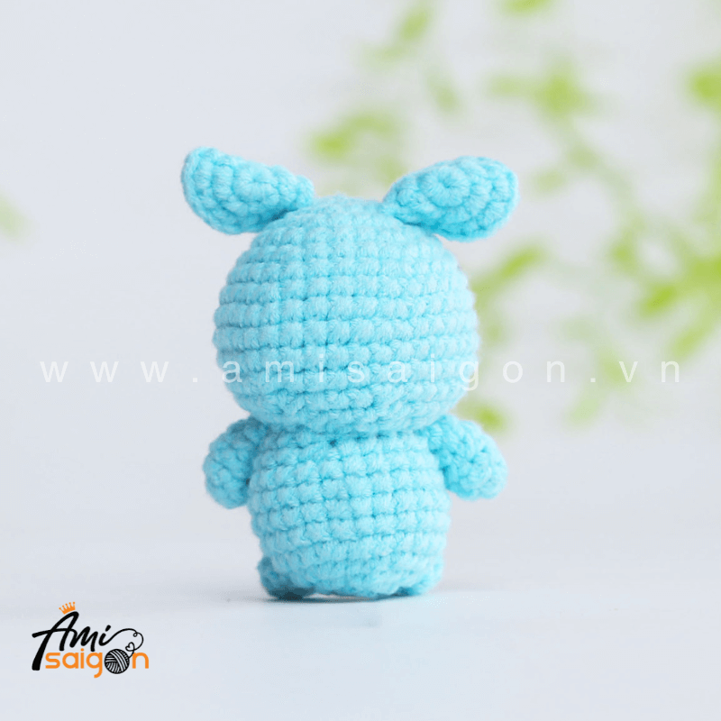 Móc khóa hà mã ngộ nghĩnh bằng len amigurumi - Chart móc miễn phí @amisaigonvn