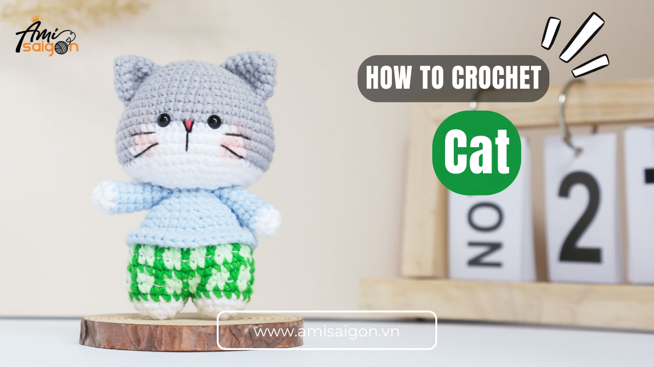 Amigurumi cat free crochet pattern