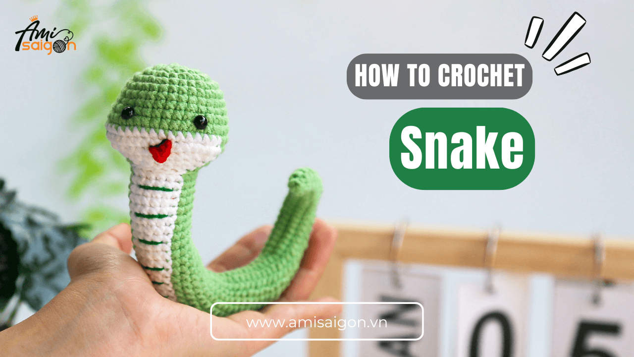 Easy crochet snake pattern free amigurumi tutorial