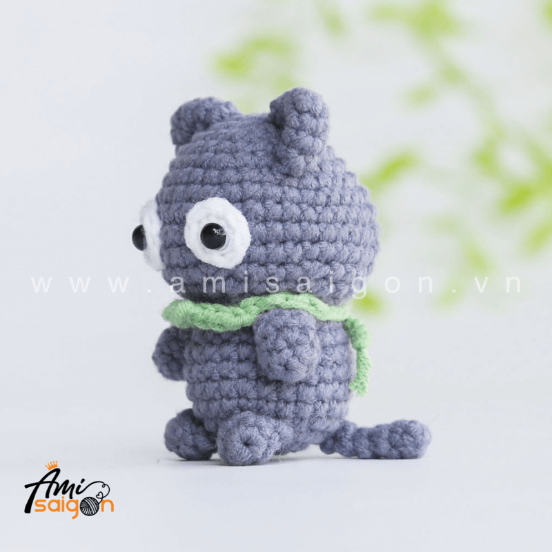 Móc khóa con mèo dễ thương bằng len amigurumi - Chart móc miễn phí @amisaigonvn