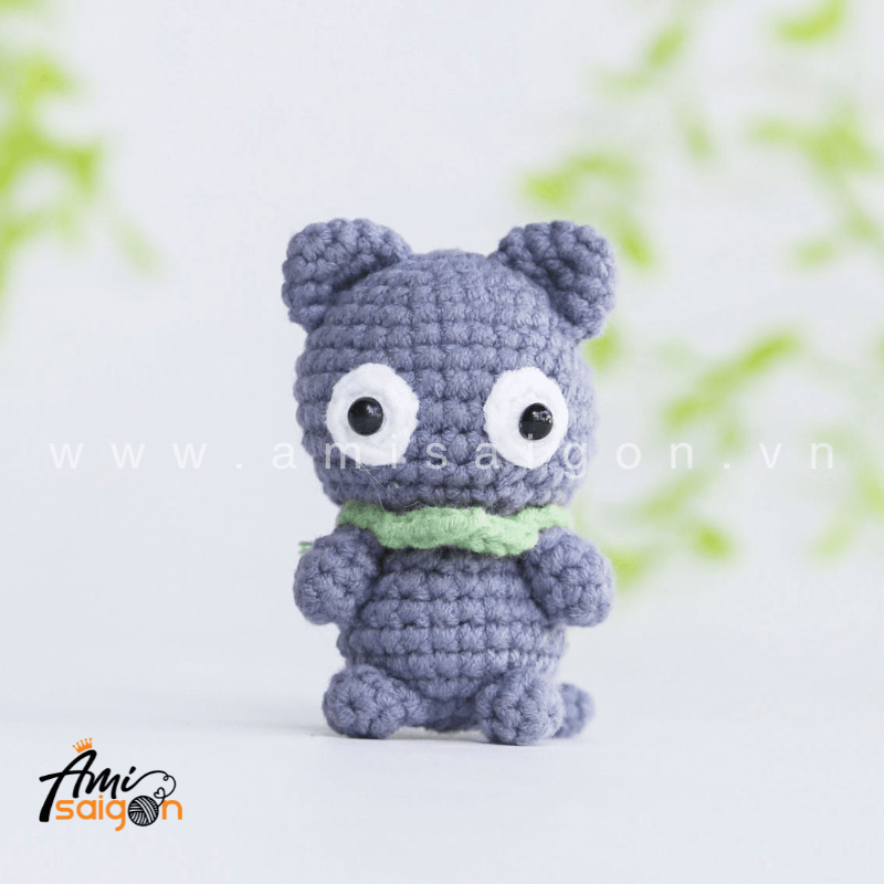 Móc khóa con mèo dễ thương bằng len amigurumi - Chart móc miễn phí @amisaigonvn