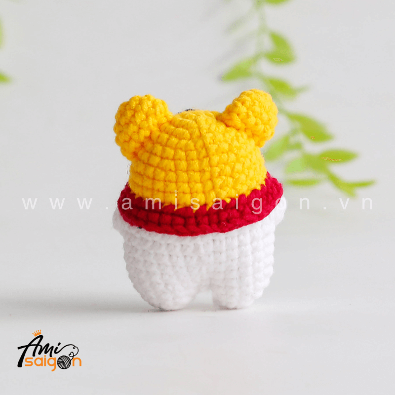 No-Sew Amigurumi Bear with Pooh hat - Free Crochet pattern by AmiSaigon