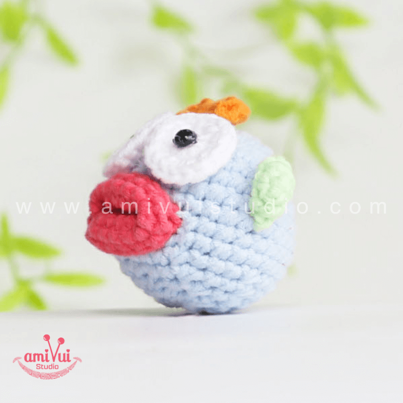 Crochet Hanyodon keychain - Free Amigurumi Pattern by AmivuiStudio