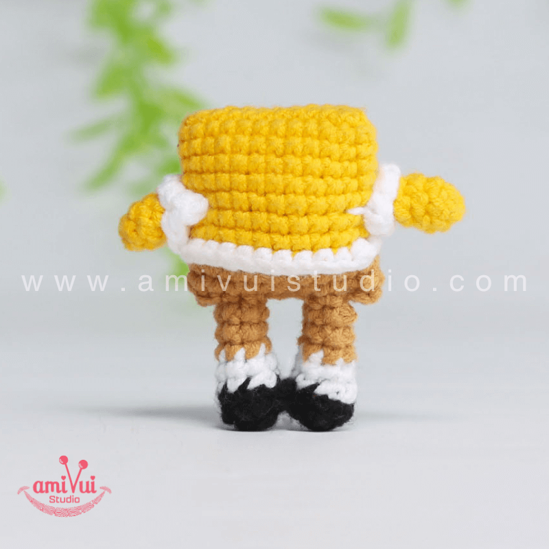 Crochet SpongeBob characters keychain - Free Amigurumi Pattern by AmivuiStudio