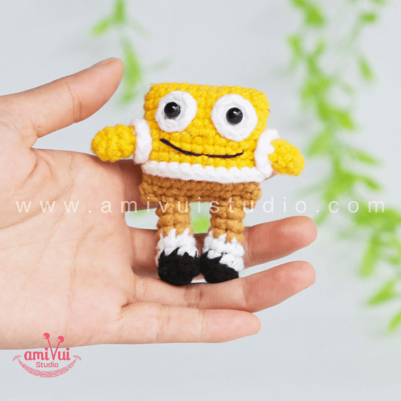 Crochet SpongeBob characters keychain - Free Amigurumi Pattern by AmivuiStudio