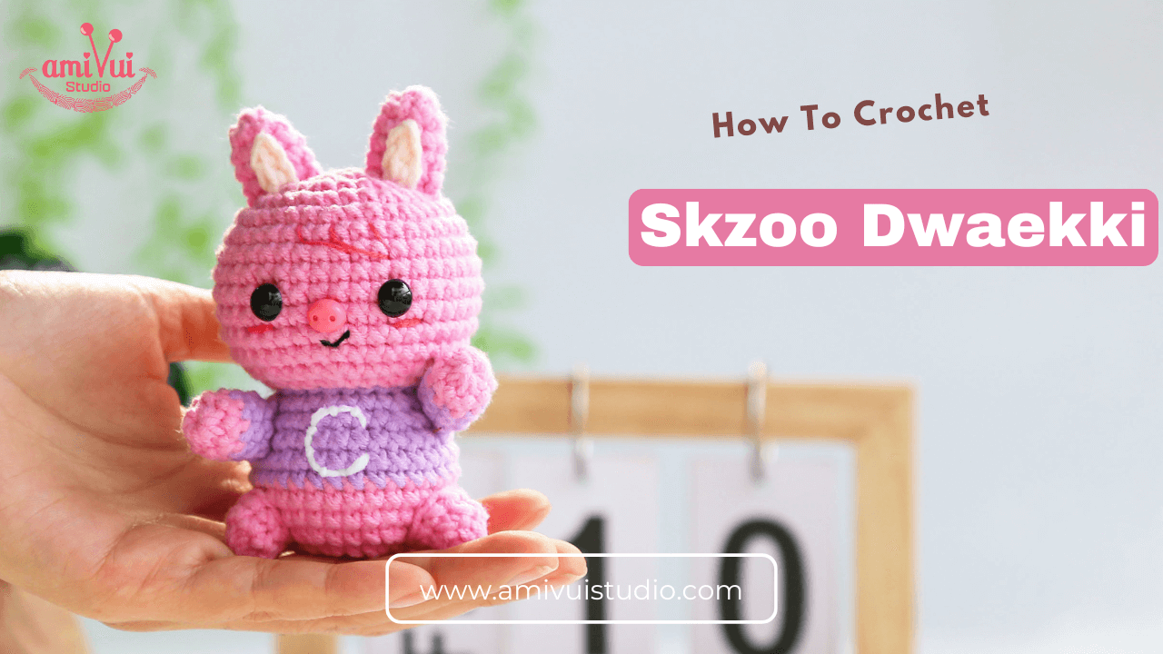 Easy crochet Skzoo Dwaekki pattern free amigurumi tutorial