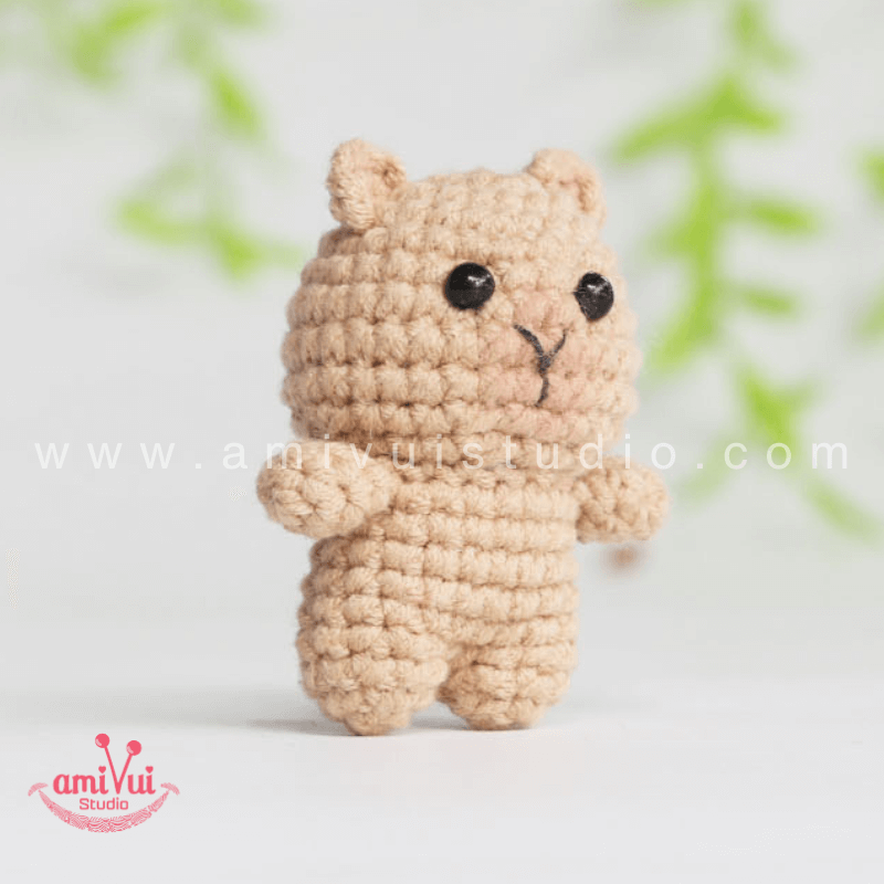 Amigurumi Capybara Keychain - Free Crochet pattern by AmivuiStudio