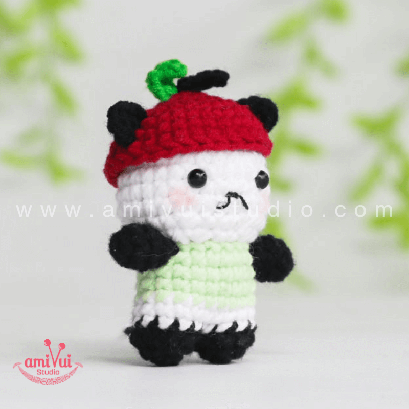 Little Pandapple Amigurumi - Free Crochet Pattern by AmivuiStudio