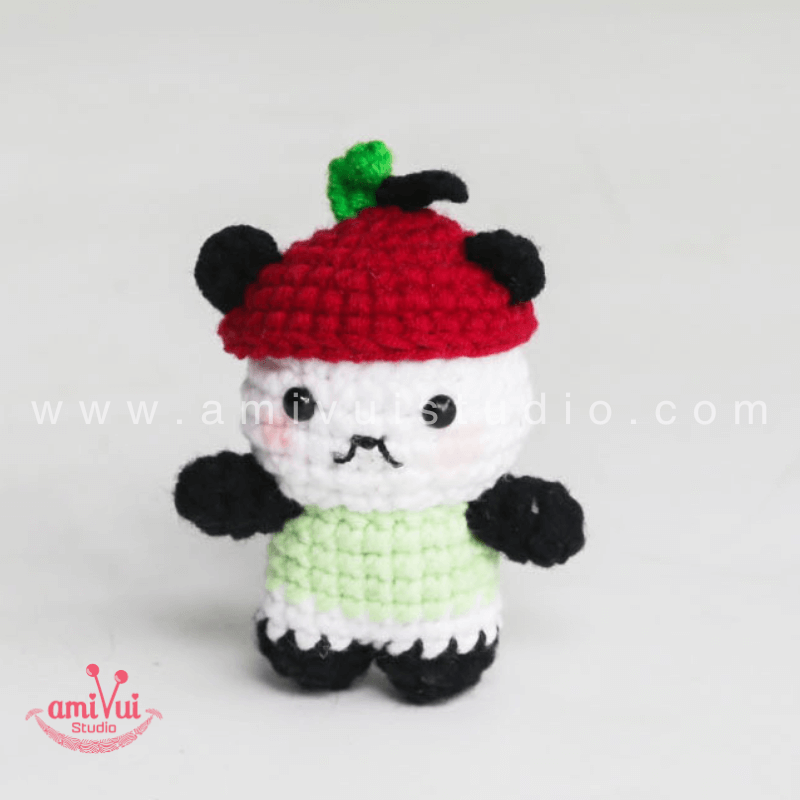 Little Pandapple Amigurumi - Free Crochet Pattern by AmivuiStudio