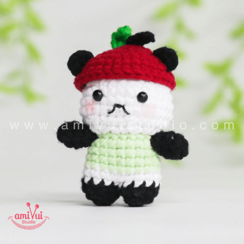 Little Pandapple Amigurumi - Free Crochet Pattern by AmivuiStudio