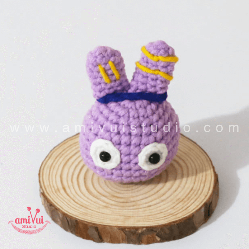 Purple Monster keychain - Free Amigurumi Pattern by AmivuiStudio