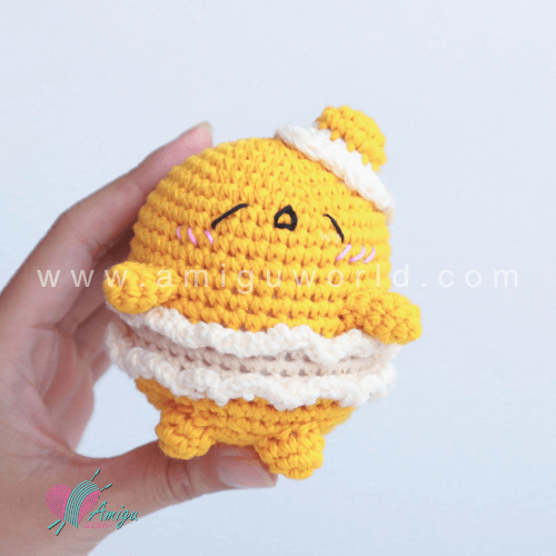 Chart móc nhân vật Gudetama bằng len miễn phí