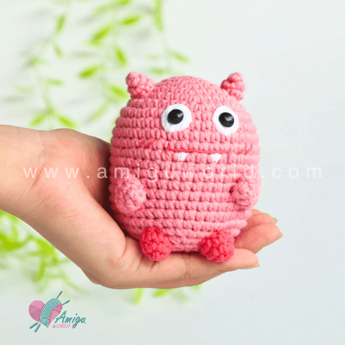 Amigurumi Pink Monster free crochet pattern