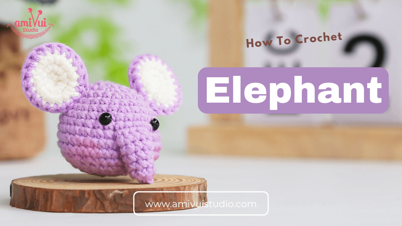 Small elephant amigurumi free crochet video tutorial