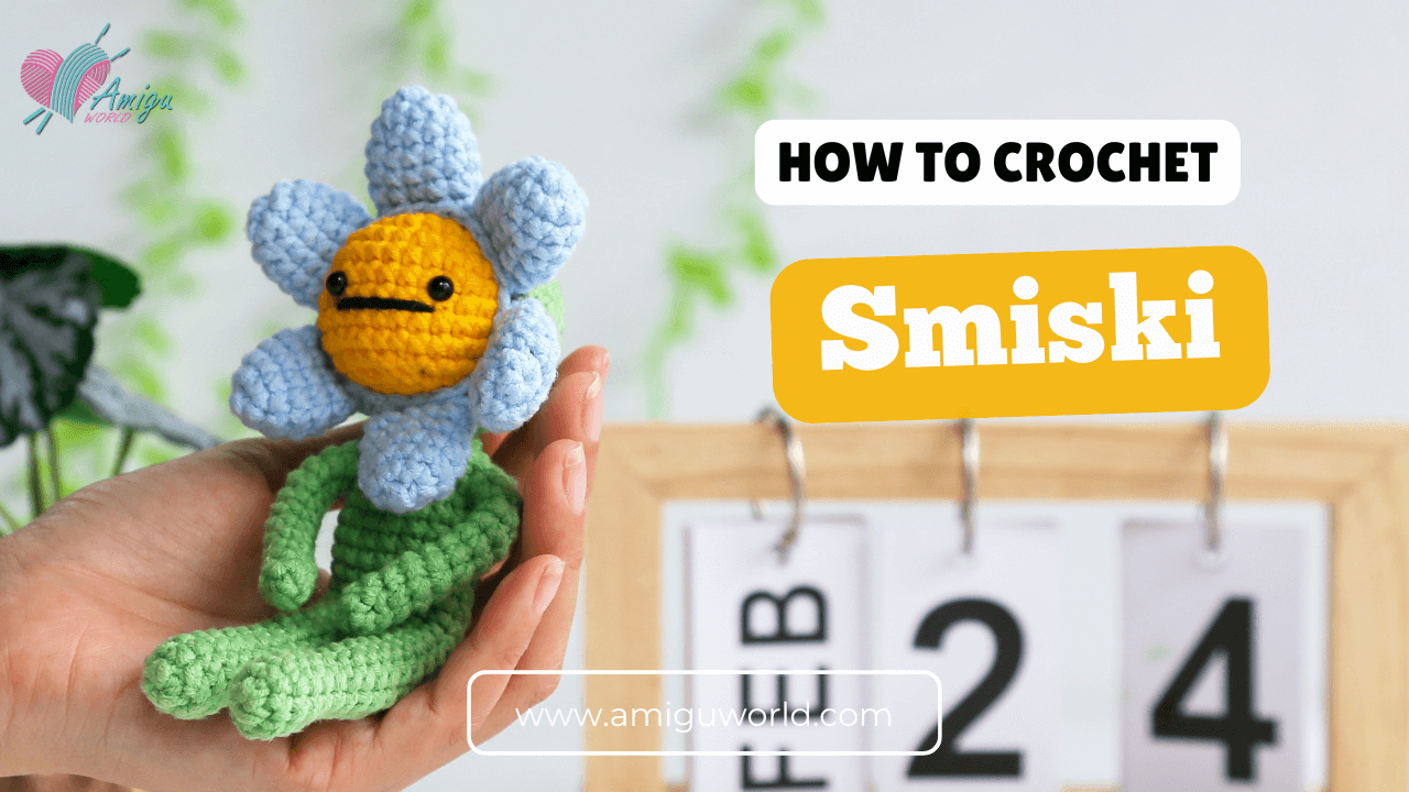 Flower Smiski amigurumi free crochet tutorials for beginners