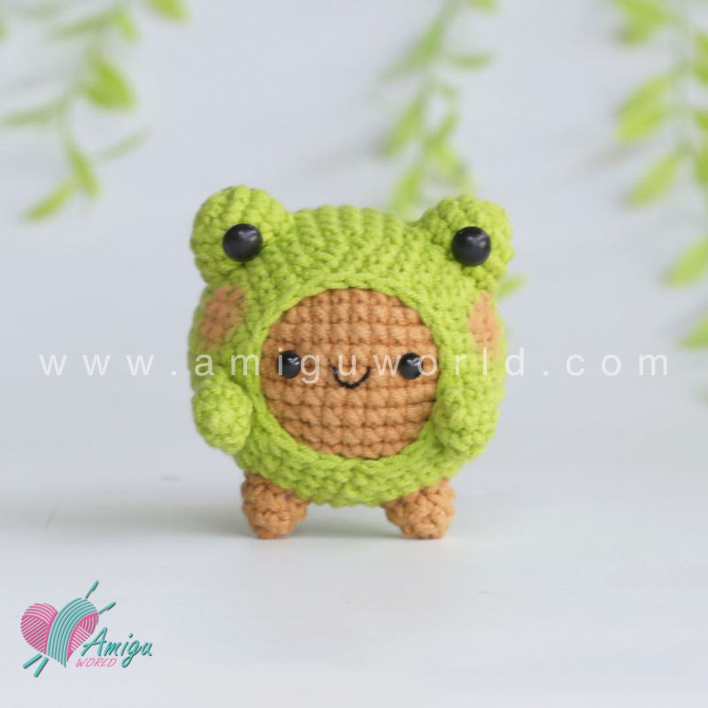Amigurumi Potato In Frog outfit Crochet pattern by AmiguWorld
